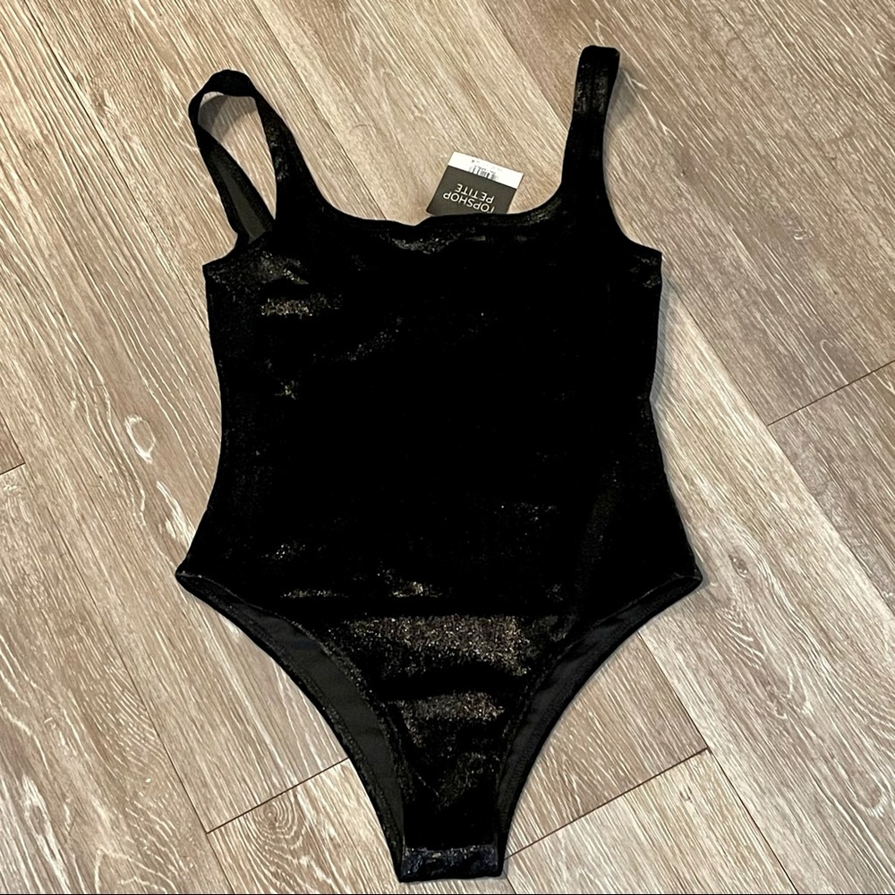 Top shop Black Shimmer Bodysuit Size 0